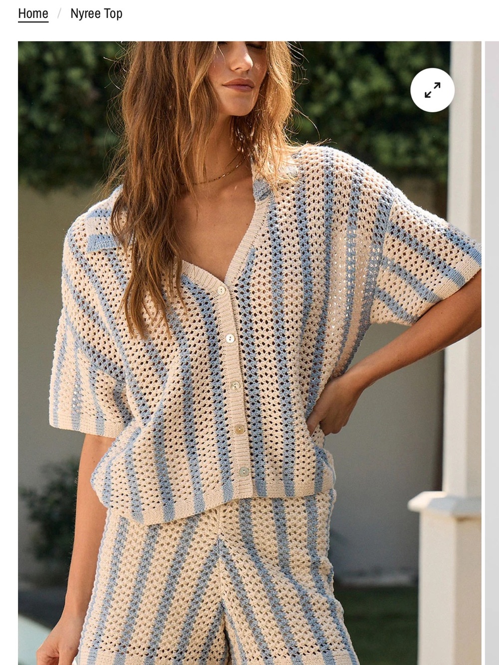 saltwater LUXE Black & White Striped Crochet Cardigan Set